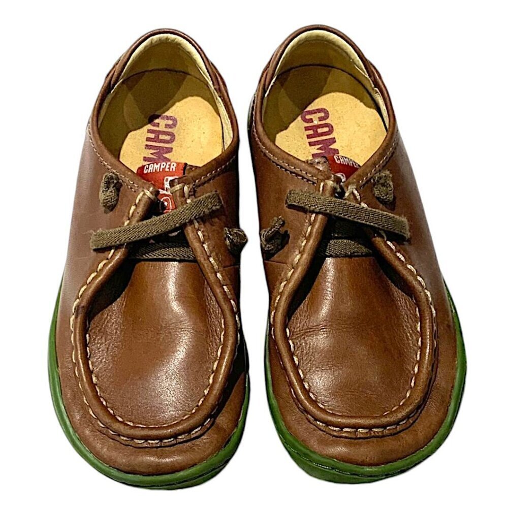 CAMPER Brown Leather Moccasin Shoes Size 10.5